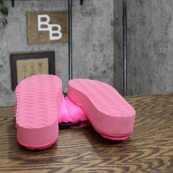 NWT Muk Luks Women's Platform Slide Slippers 1100291 S Pink - Picture 6 of 7